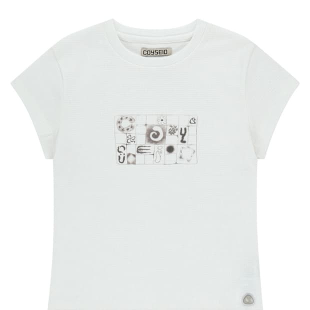 coyseio waffle t-shirt ivory