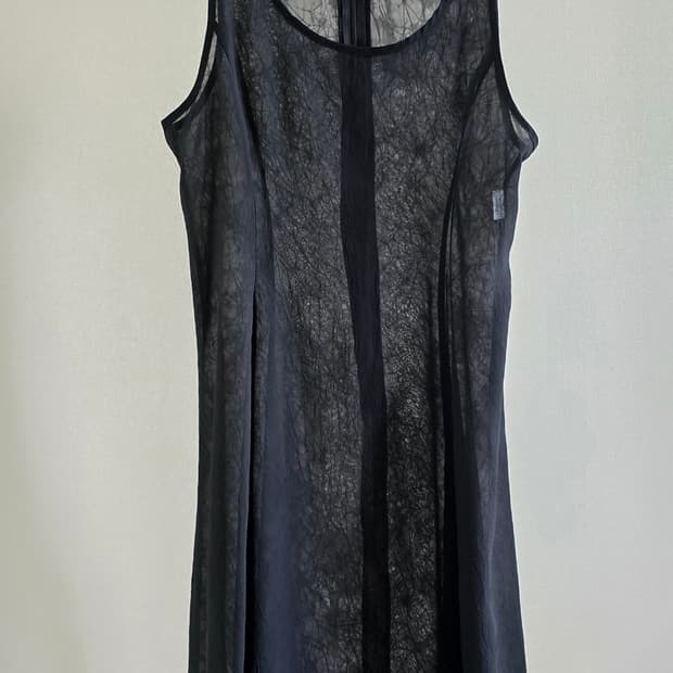 Japanese vintage *크링클 시어 A라인 원피스 (일본제)