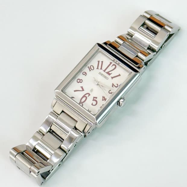 seiko / 세이코 루키아 스퀘어 실버 쿼츠 여성 시계