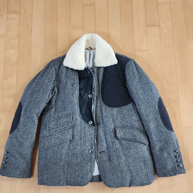 일꼬르소 덕다운 헤링본 패딩 L