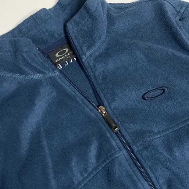 오클리 90s/y2k 네이비블루 플리스 집업