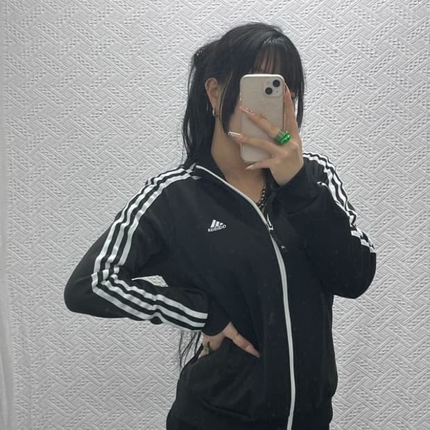 아디다스 올드스쿨 빈티지 삼각로고 져지 집업 100 C08301