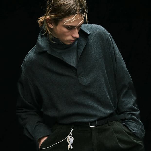 아프레쎄 울 스키퍼 셔츠 차콜 2