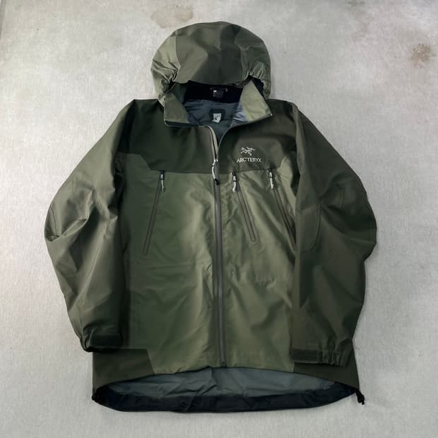 100 아크테릭스 세타 1세대 ar 카키 바람막이 자켓 