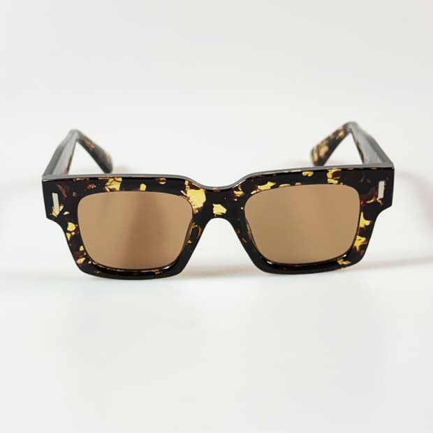 CANAAN 토터스쉘 볼드 스퀘어 빈티지 틴트 선글라스