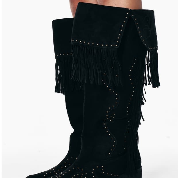 Yeel 스터드 프린지 부츠 240