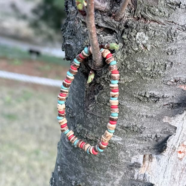 핸즈메이드 빈티지무드 우드비즈 팔찌