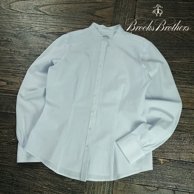 [브룩스브라더스] 스탠드카라 슬림핏 셔츠 M19528