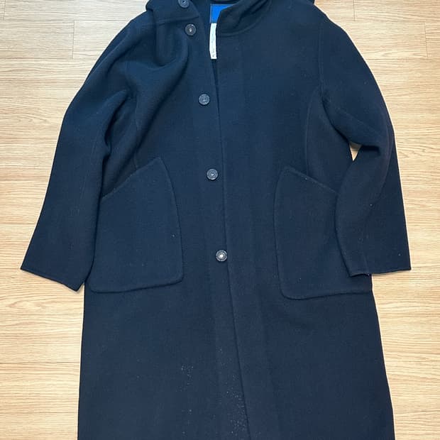 document handmade hooded coat m navy