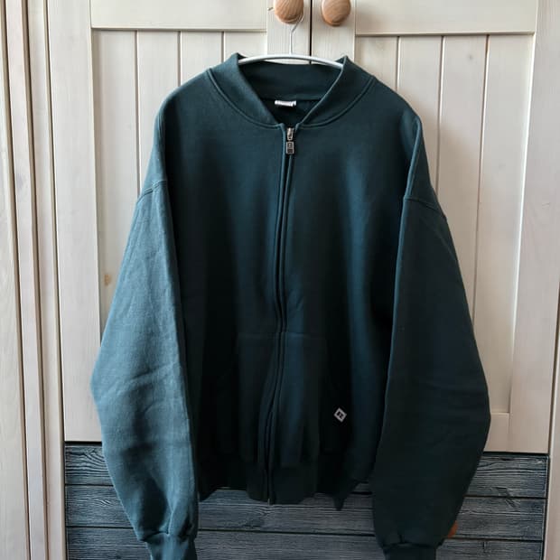 00s 90s 러셀 스웻 집업 라지 다크 그린