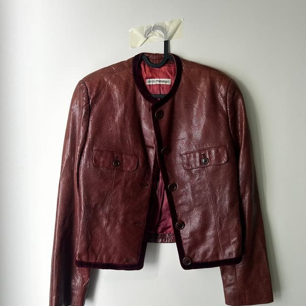 Armani 파이톤 레더 자켓 made in italy