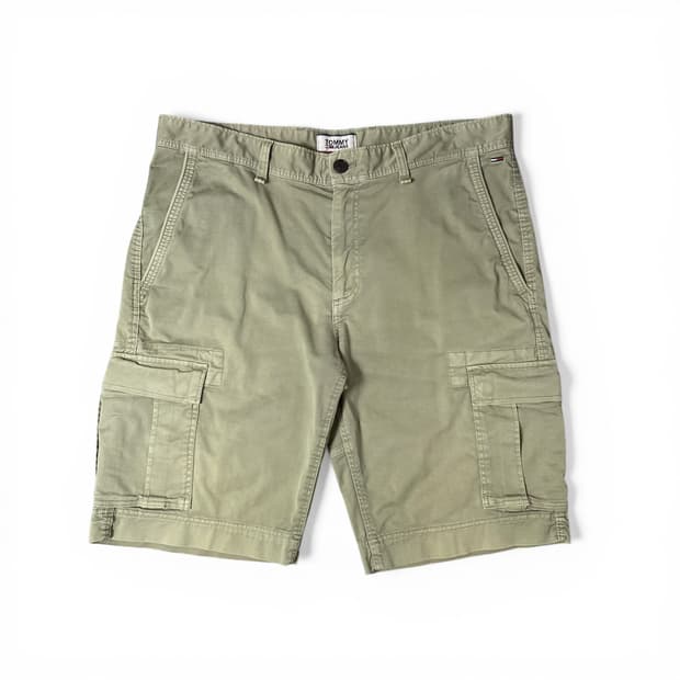 (34) 타미 진스 카키 조거 하프 팬츠