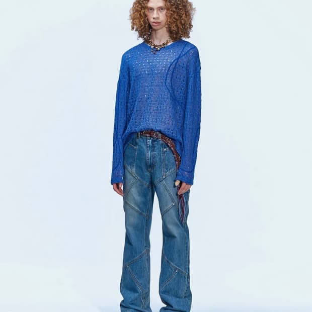 앤더슨벨 패널 카펜터 부츠컷 진