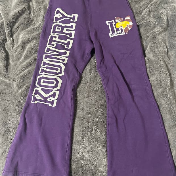 [2] 캐피탈 24fw 스웻 플레어팬츠 퍼플컬러