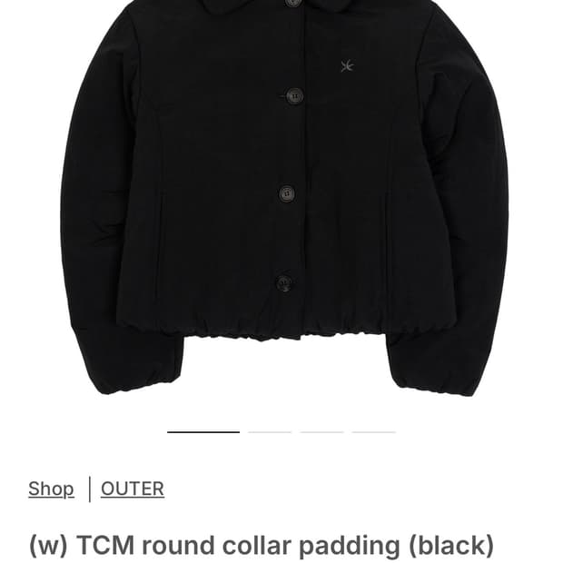 더콜디스트모먼트 카라 패딩 블랙 M