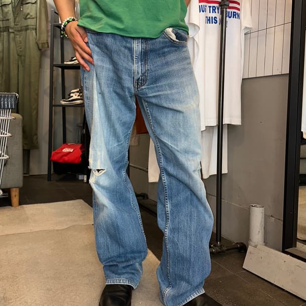 00‘s Levi’s 503 washed distressed denim 