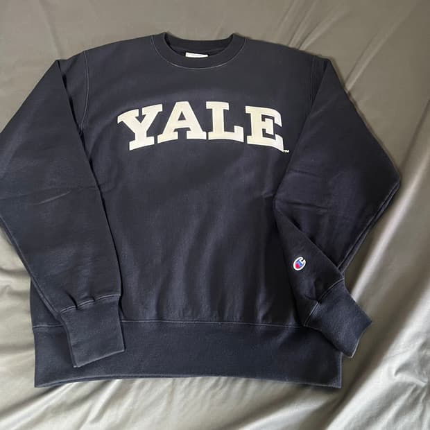 챔피온x예일 리버스위브 맨투맨 네이비M(100)
