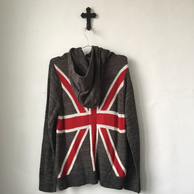 In the attic knit hood zip up