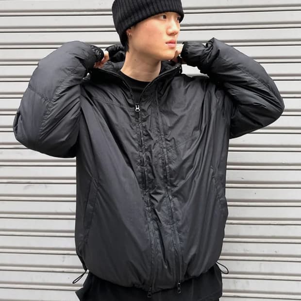 인템포무드 써밋 디테일 라이트 패딩 블랙 (L)