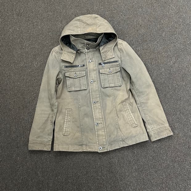 L)Intheattic 빈티지 카키 워크자켓