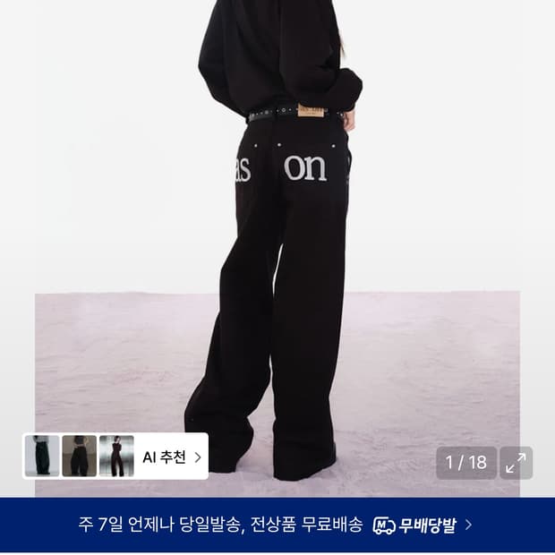 ason smog wide pants /M