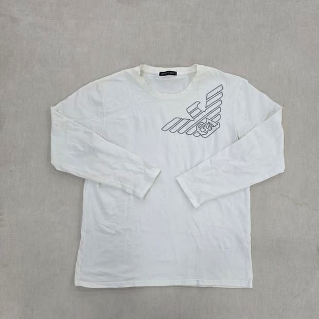 [실측확인] 남성 로고 긴팔티 1230J