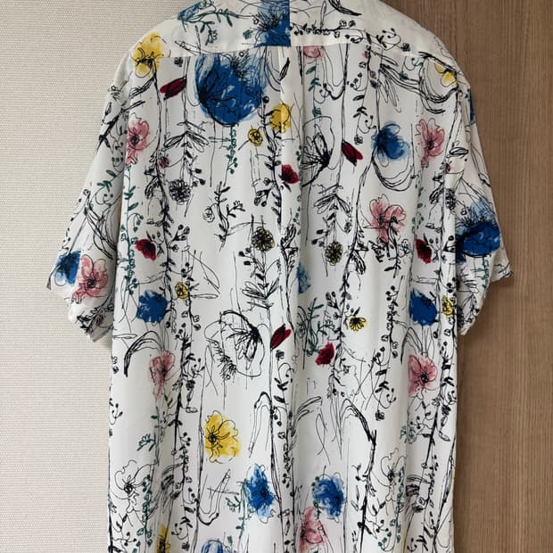 BEAMS 빔즈 패턴 반팔 셔츠 L