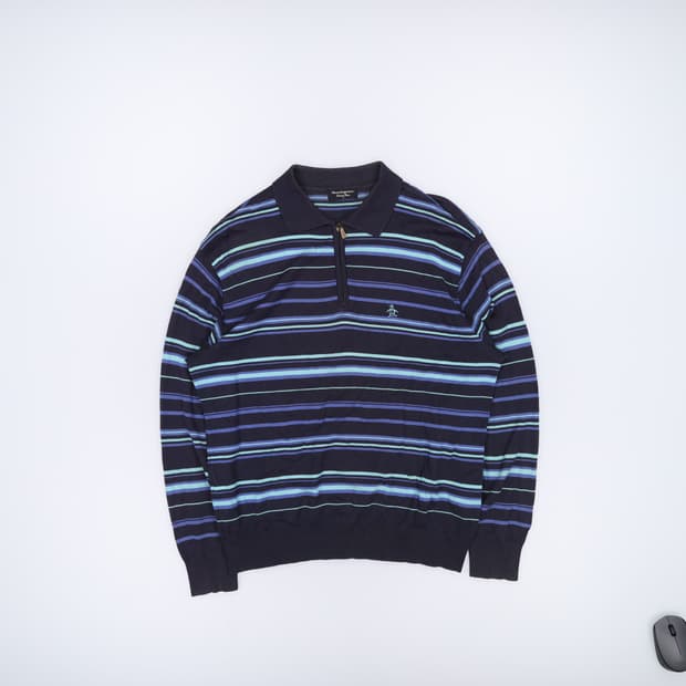 [L] 먼싱웨어 골프 배색 스트라이프 카라티 1222J