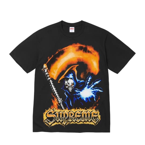 슈프림 그림 리퍼 티셔츠 블랙 - 26SS