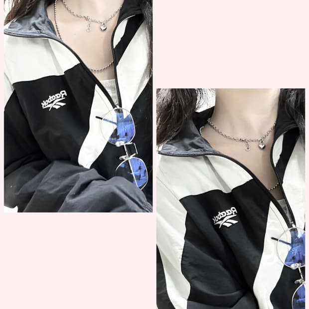 리복 자수로고 범고래 바람막이