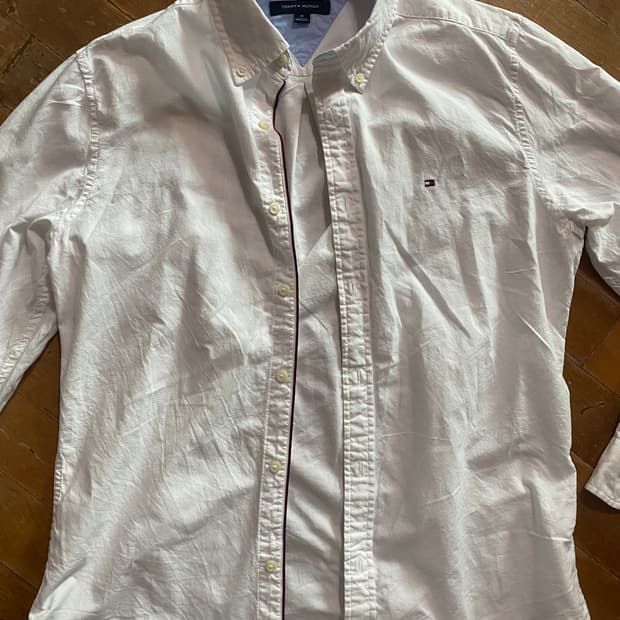 타미힐피거 흰색 옥스포드 셔츠 M (100)