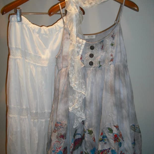 빈티지 타이다이 어항 원피스