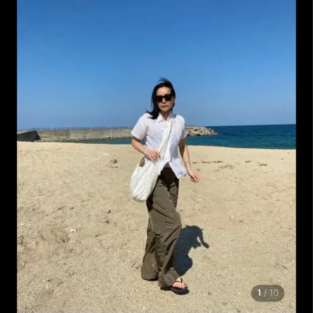 쥬르데떼 스티치 나일론 팬츠 