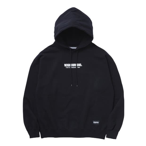 네이버후드 솔리드 스웻 후드 블랙