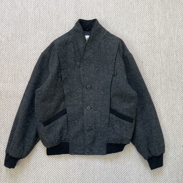 빈티지 울 해링턴 봄버자켓 