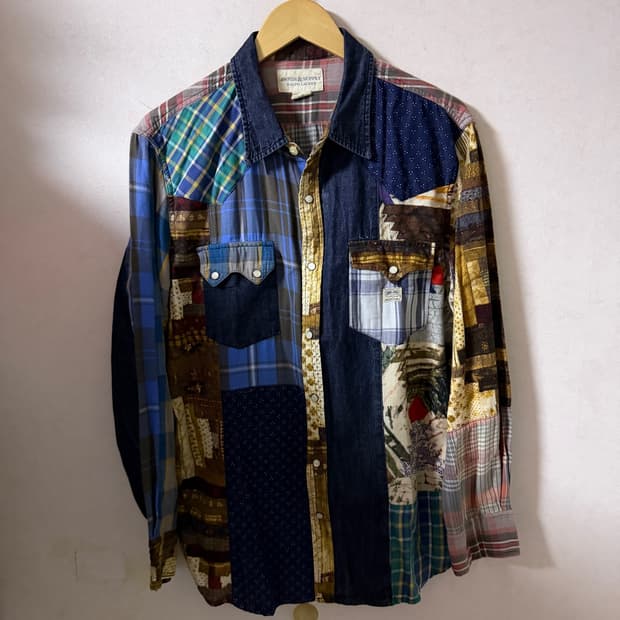 폴로 RRL 느낌 데님앤서플라이 웨스턴 투포켓 셔츠 XL (105정도)