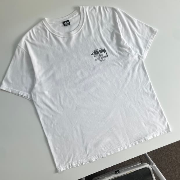 Stussy 스투시 재팬라인 화이트 도버스트릿 마켓 반팔티