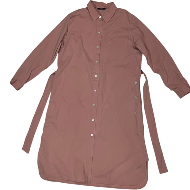 헤지스 핑크 롱 벨트 봄 원피스 M