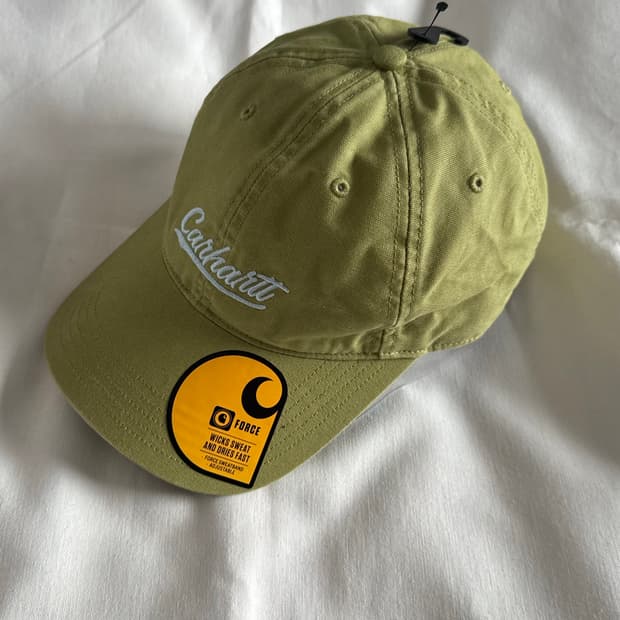 칼하트 캔버스 스트립트 그래픽 자수 로고 볼캡