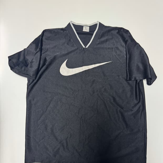 나이키 올드스쿨 기능성 브이넥 반팔 티셔츠 XL~ 2XL 블랙