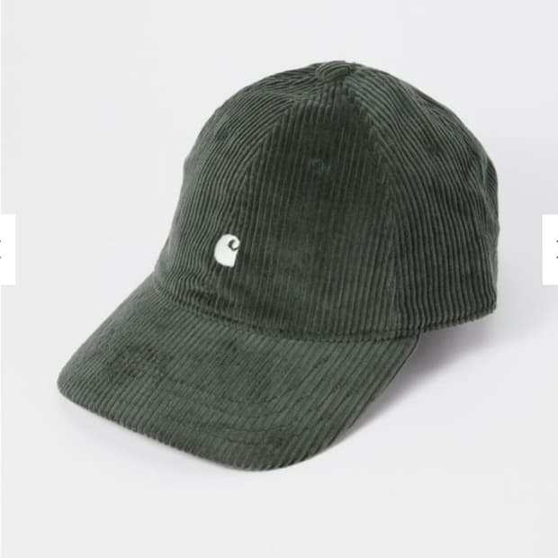 칼하트윕 코듀로이 볼캡 다크그린