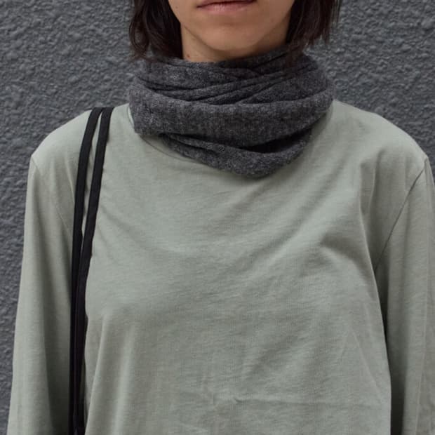 mudule 머듈 롱 스카프 그레이