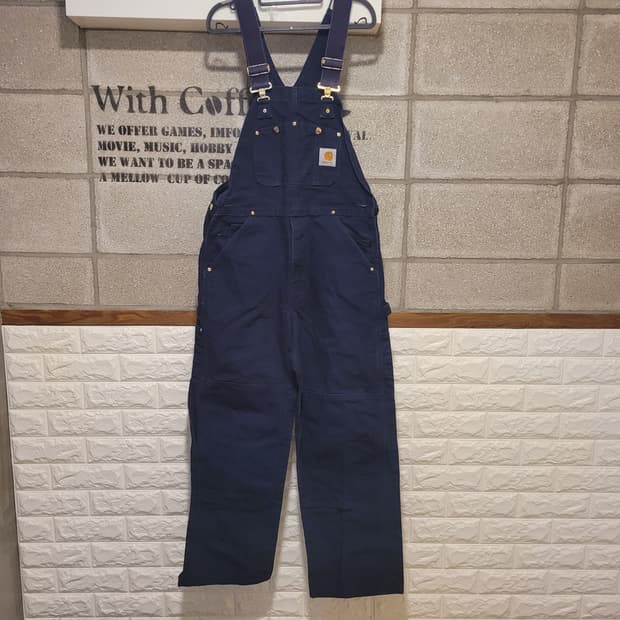 칼하트 R01 덕빕 오버롤 32X30