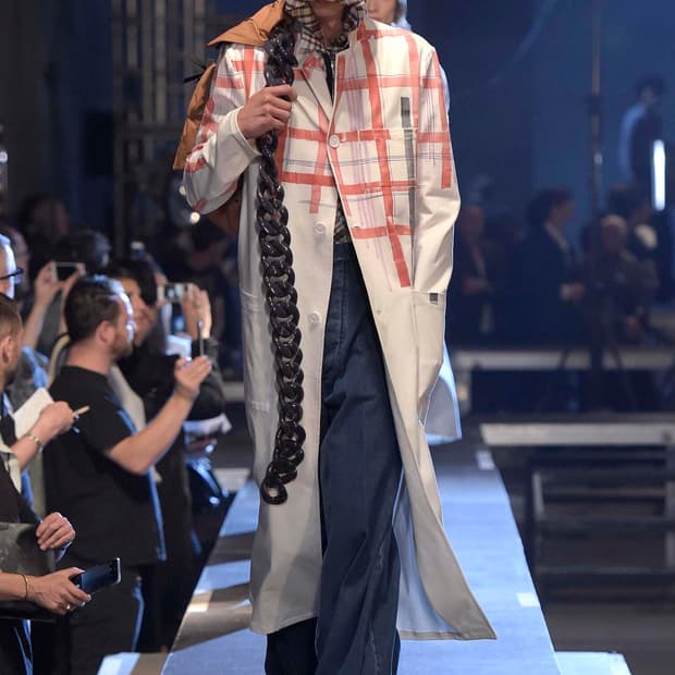 라프시몬스 핸드드로잉 랩코트