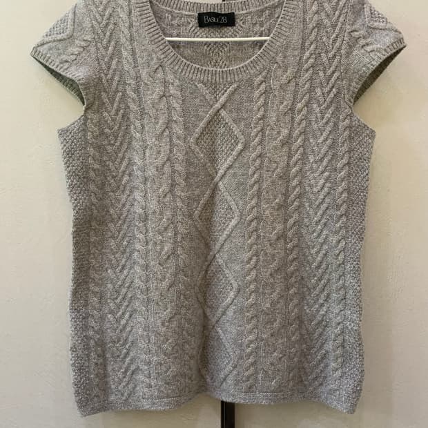 캐시미어 반팔 니트