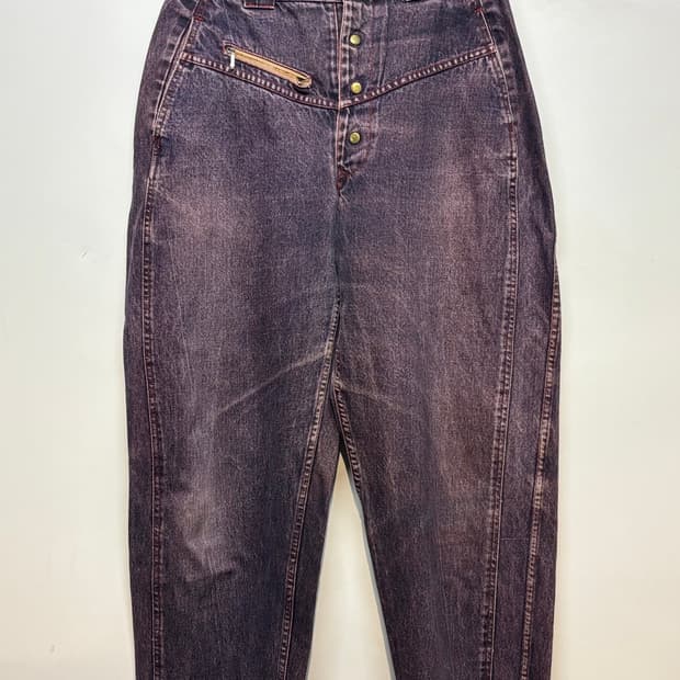 퍼플 디테일 데님 팬츠