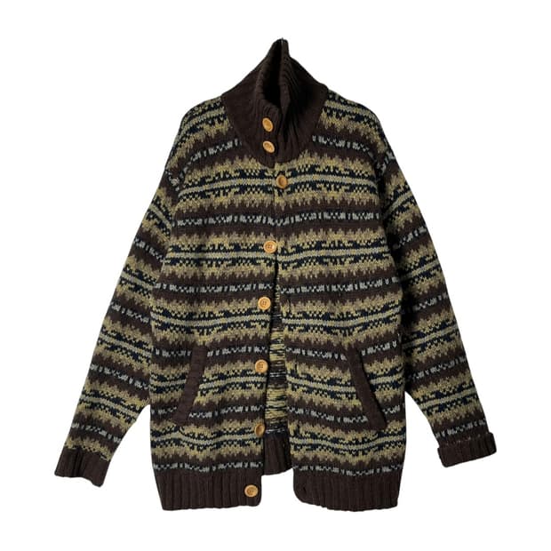 [Woolrich] 울리치 페어아일 숄카라 니트가디건