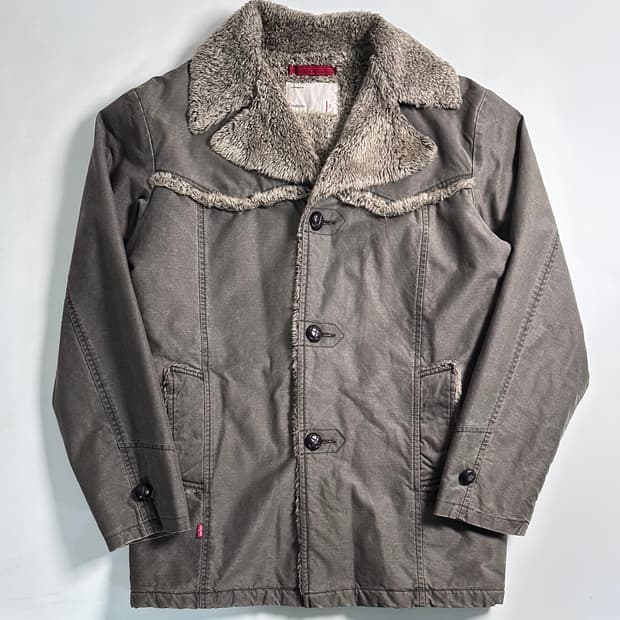 리바이스 카키 쉐르파 자켓