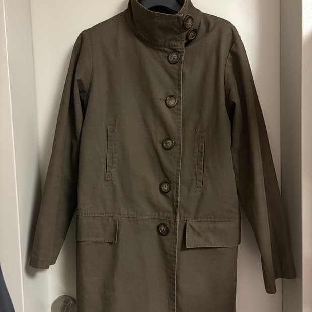 하이넥 버튼 자켓