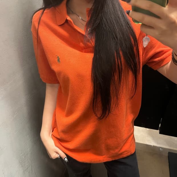 폴로 랄프로렌 오렌지 카라 반팔